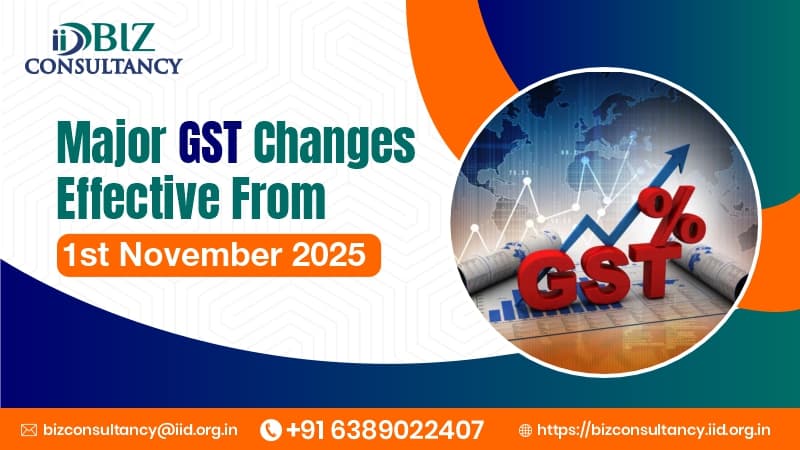 Major GST Changes Effective from 1st November 2025
